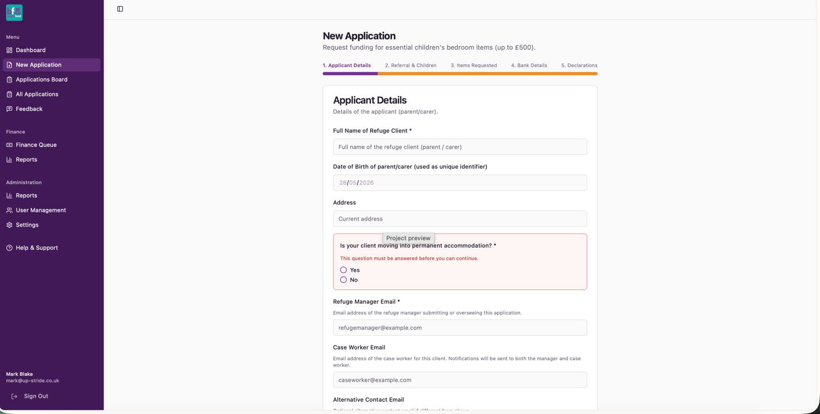 Confidential client screenshot 2